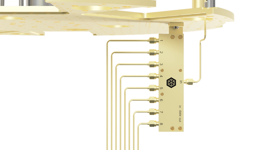 An Apollo cryoswitch mounted inside a cryostat