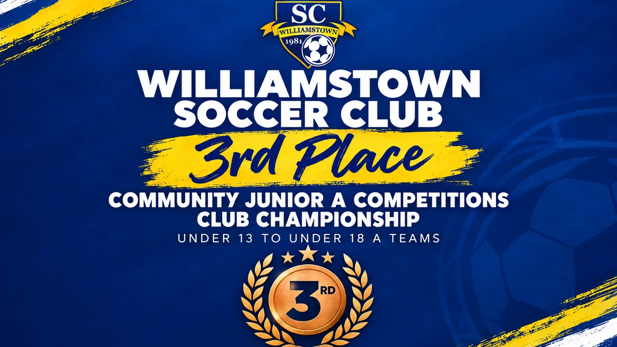 poster announcing third place in club championship