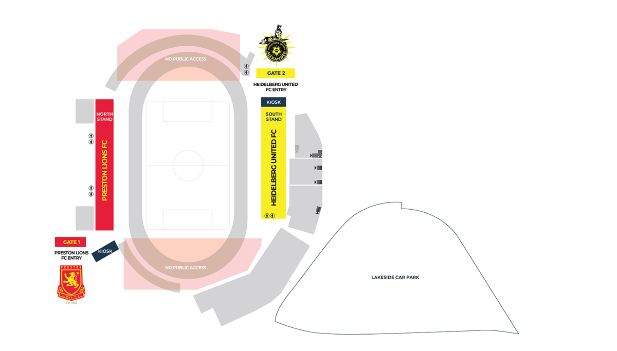 Seating Plan - Lakeside Stadium