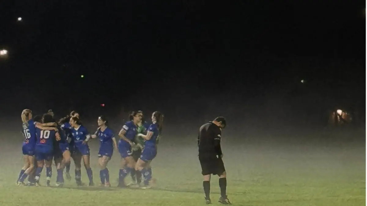 photo of senior women post game