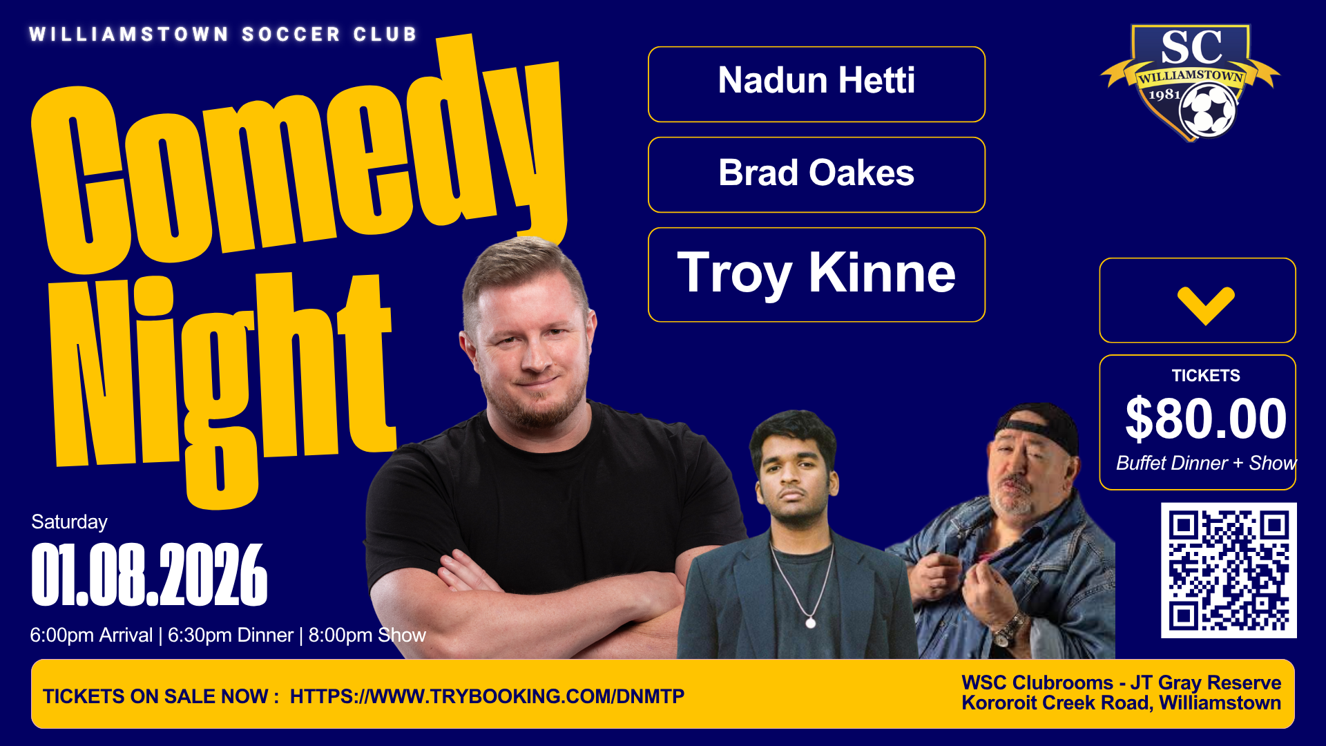 WSC Comedy Night - Tix on Sale NOW !