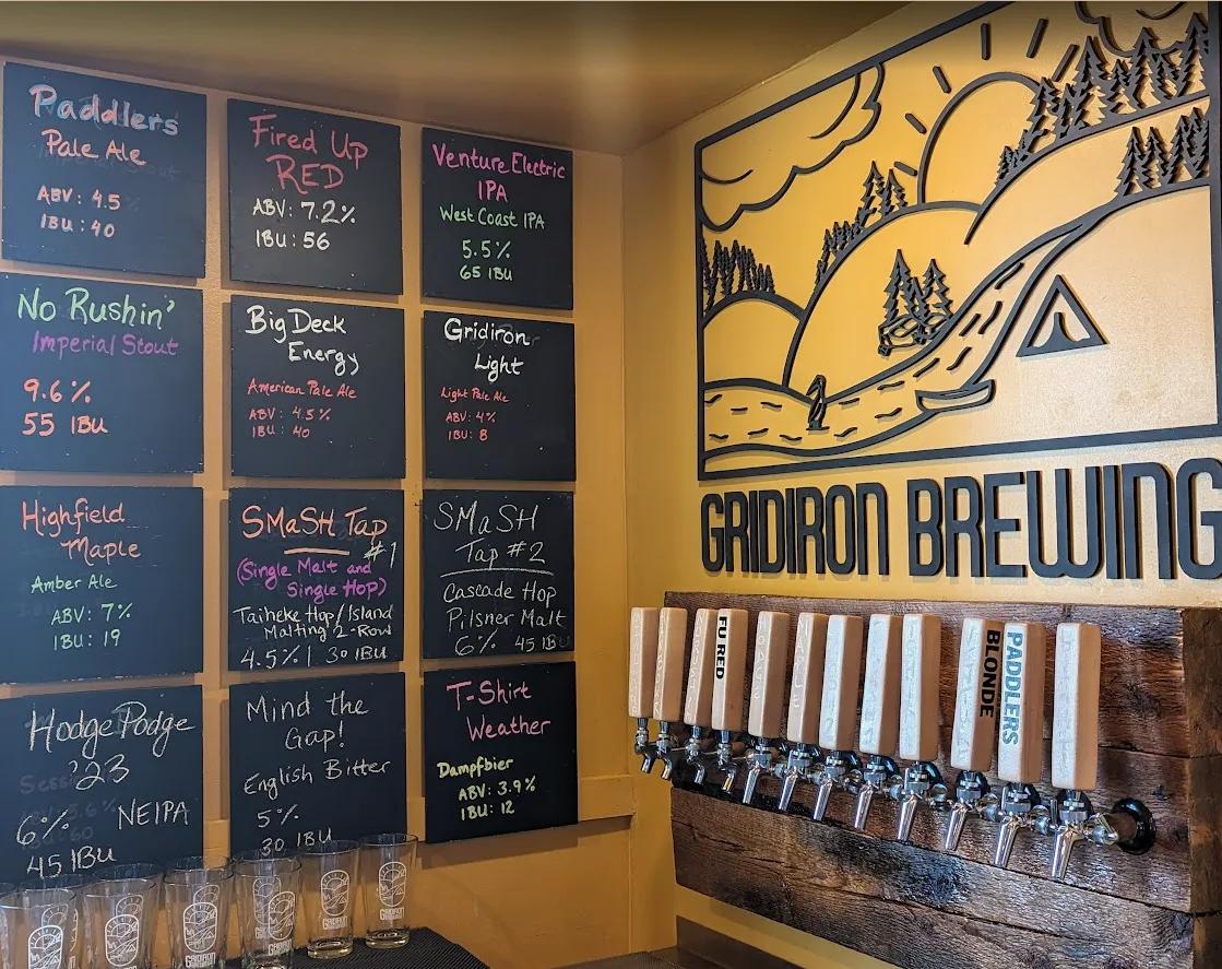 Tap list on the chalkboard
