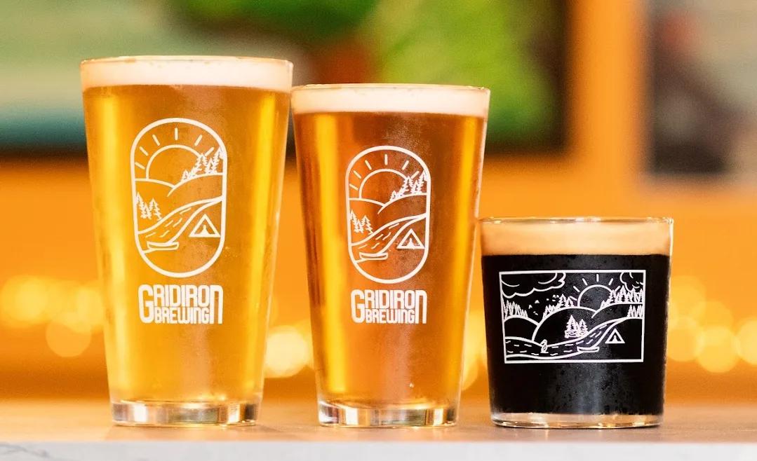 Gridiron beer glasses