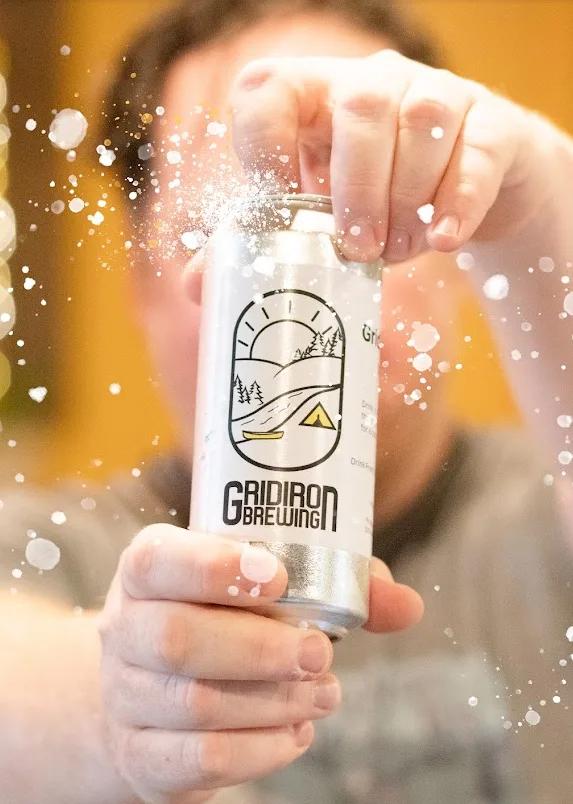 Gridiron beer can