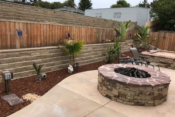 Finished entertaining area