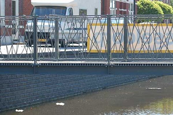 walkway bridge over wall