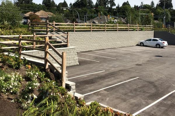 An Allan Block Masonry Application Wall Excels In A Complicated Space