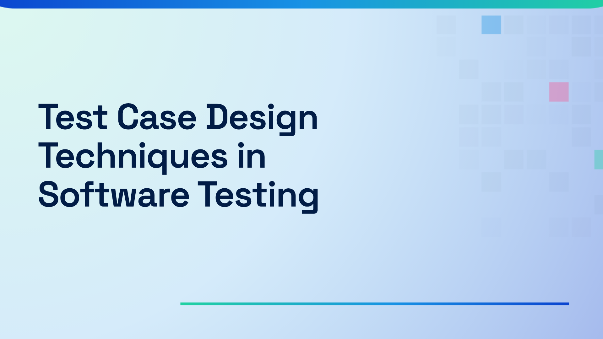 Test Case Design Techniques in Software Testing