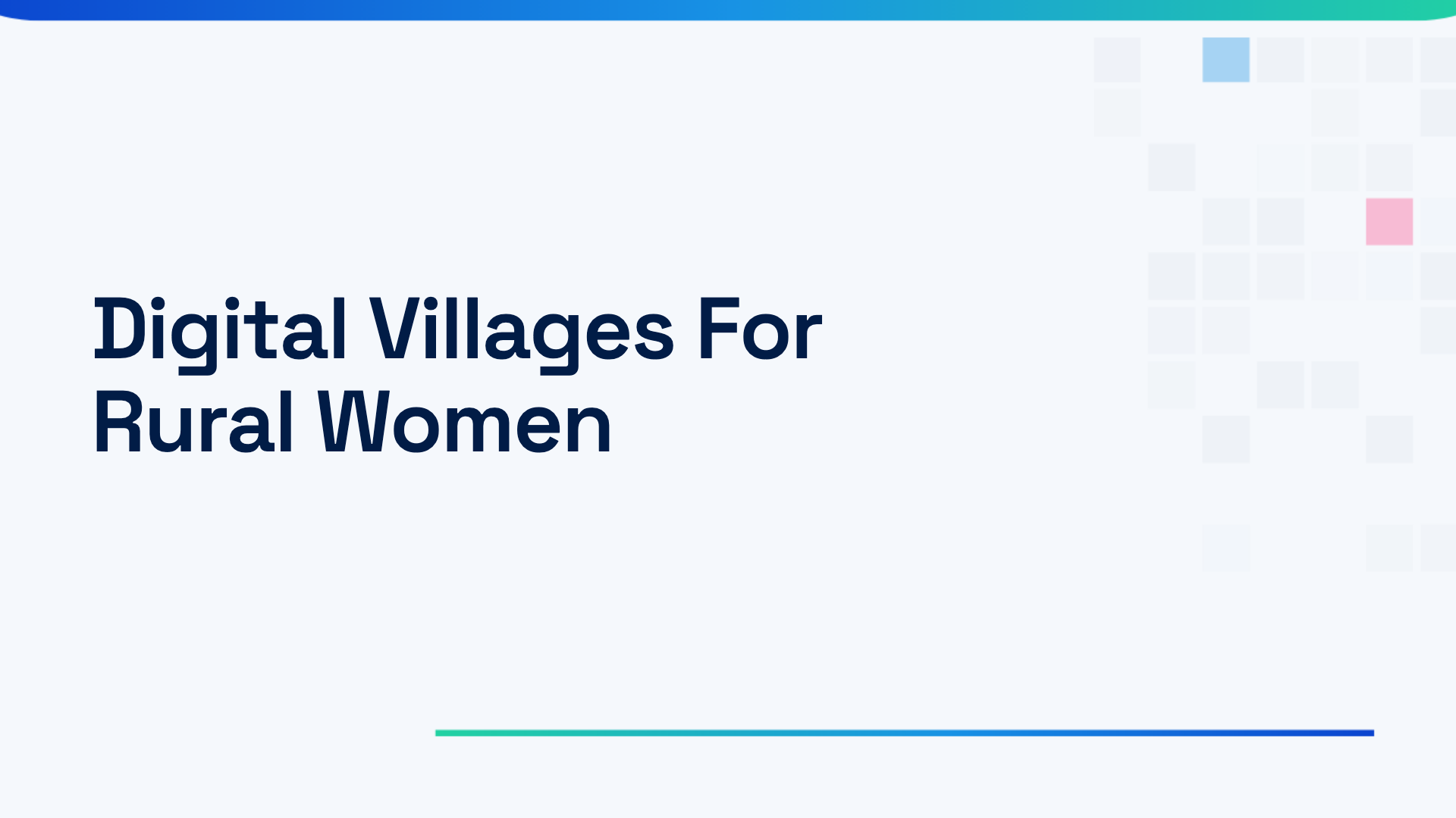 Digital Villages For Rural Women