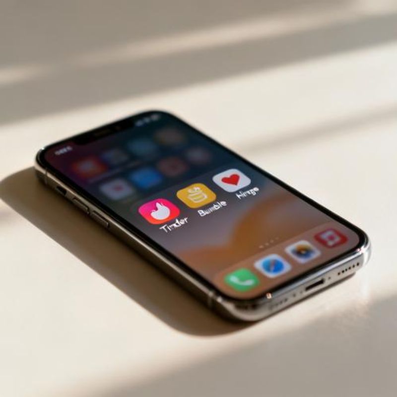 Multiple dating app icons displayed on smartphone screen