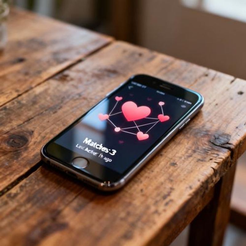Split screen showing broken heart emoji transforming into connected hearts through mobile app interface