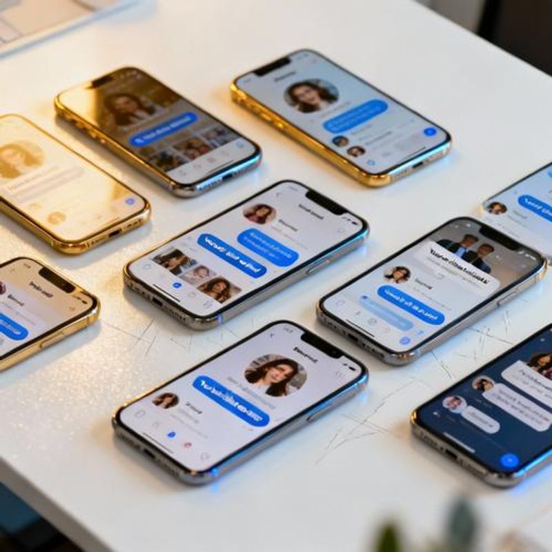 Split screen comparison of different dating app interfaces showing mutual matching features