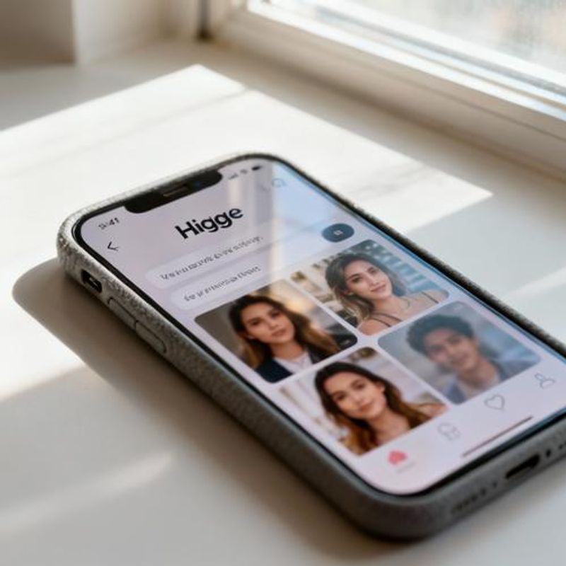Hinge dating app interface showing profile prompts and photos