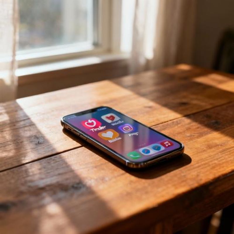 Multiple dating app icons displayed on smartphone screen