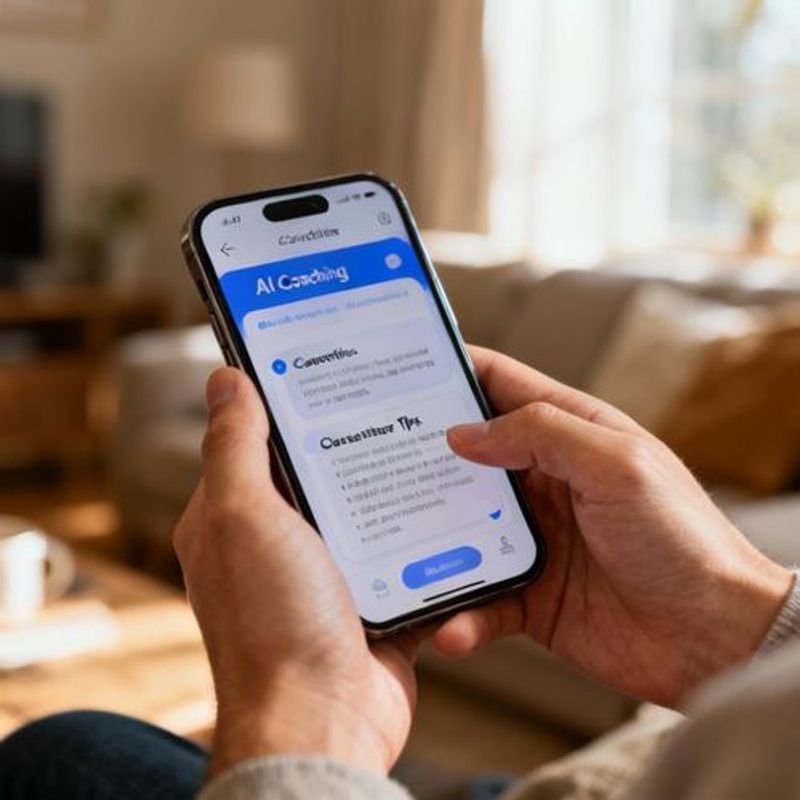 Person receiving AI-generated dating advice on smartphone screen