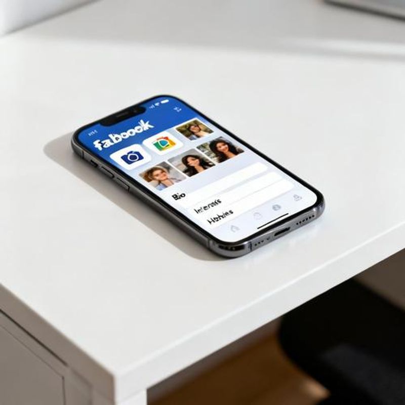 Facebook Dating app interface showing profile setup screen