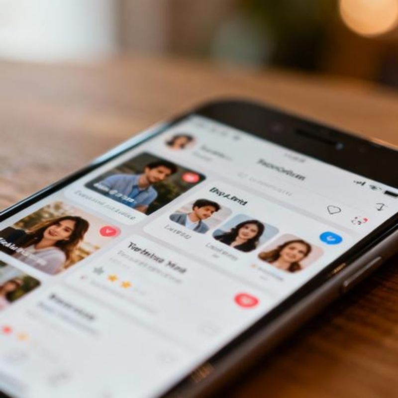 Smartphone screen showing various alternative dating app interfaces