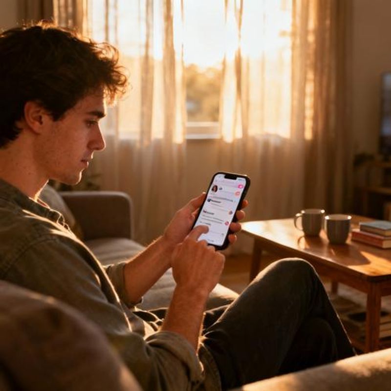 Person thoughtfully crafting a dating app message on their phone