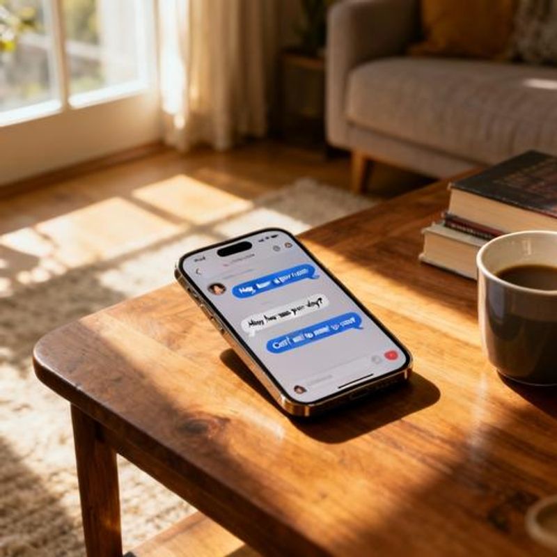 Dating app conversation examples on phone screen