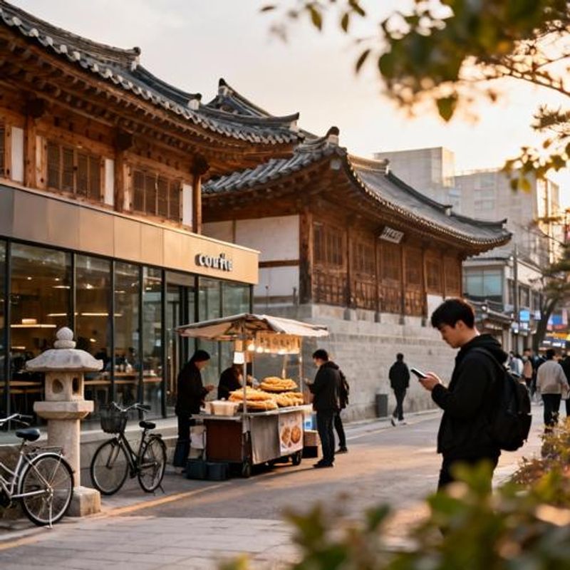 Traditional Korean couple in hanbok clothing representing cultural heritage