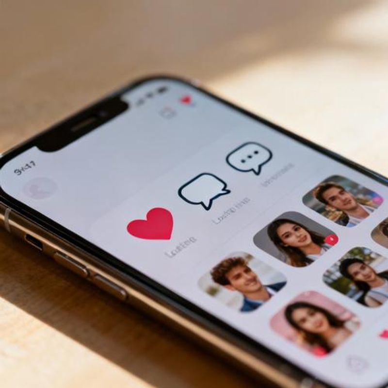 Multiple dating app icons displayed on a smartphone screen