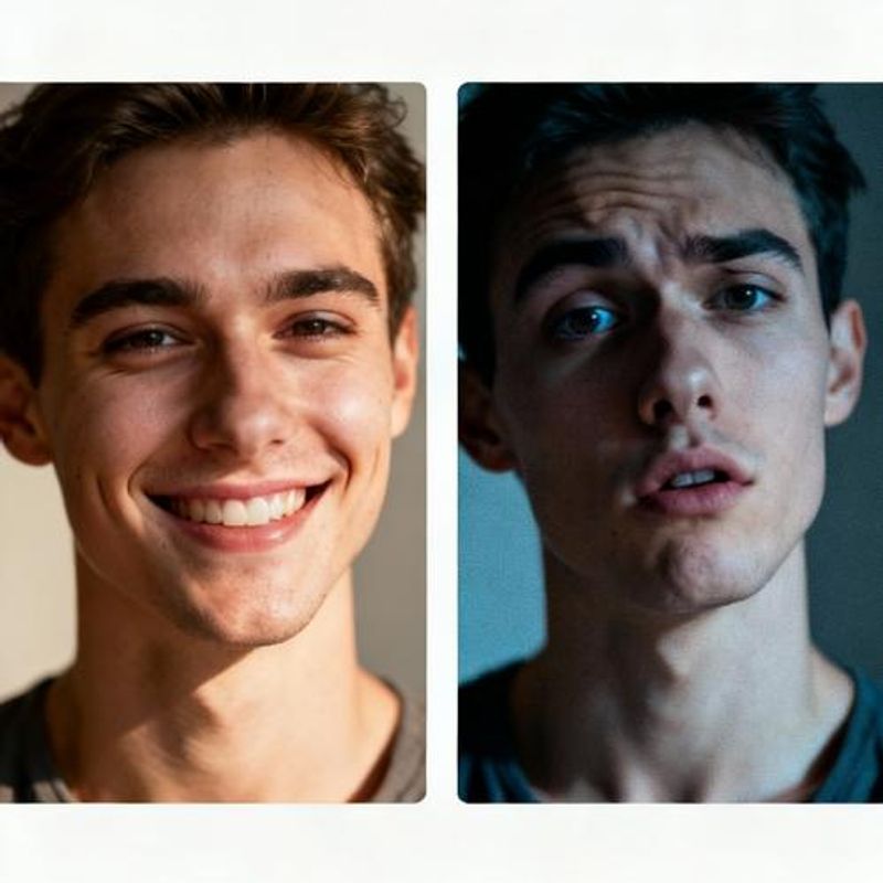 Split screen showing good vs poor dating profile photos