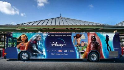 Disney+ bus wrap