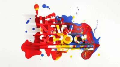 The New School Logo with Paint