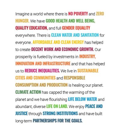 Global Goals manifesto