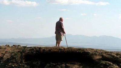 Ngaren Richard Leakey looking out at the Rift Valley in Kenya