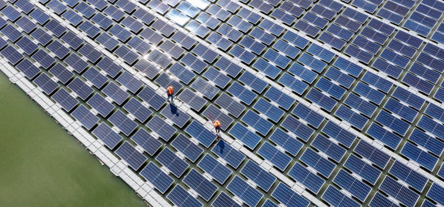 The Omkareshwar Floating Solar Project.