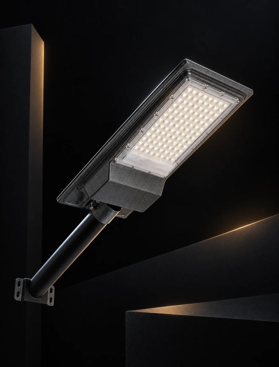 NOVAE solar street light inspected before the Indonesian rainy season