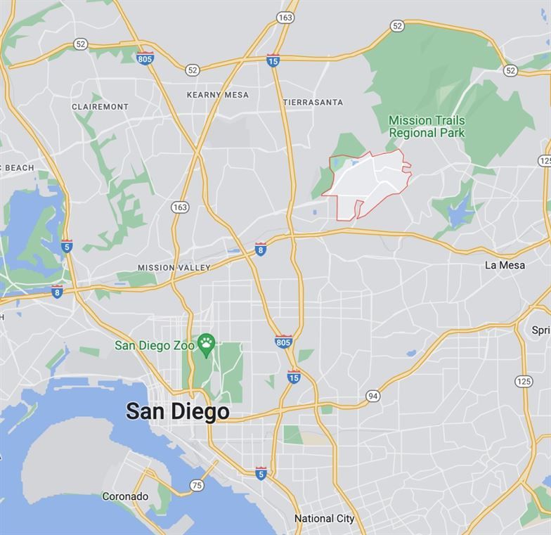 Map of Allied Gardens