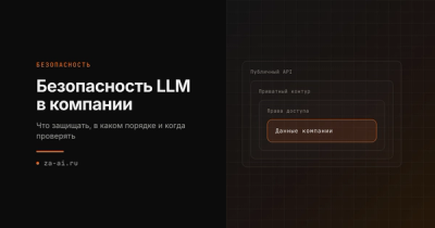 Безопасность LLM в компании: что защищать, в каком порядке и когда проверять