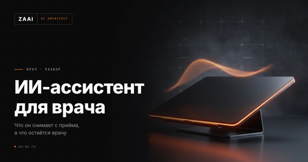 Звуковая волна над планшетом: ассистент превращает диктовку врача в черновик протокола