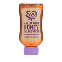 Naked wild honey bottle