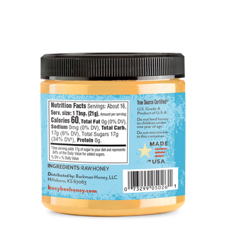 12 Oz Creamed Busy Bee Honey back