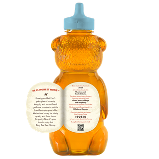 24 OZ RAW USA HONEY bottle peel away