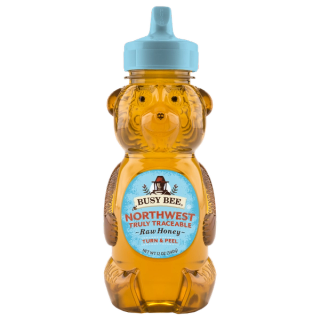 12 OZ RAW NORTHWEST HONEY front
