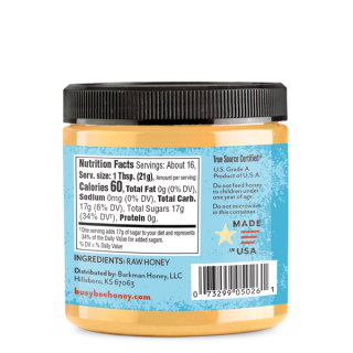 12 Oz Creamed Busy Bee Honey back