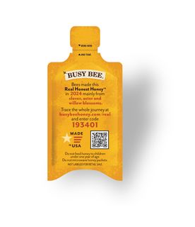 9 OZ RAW USA HONEY TO GO (2O PACKETS) single serve pouch front