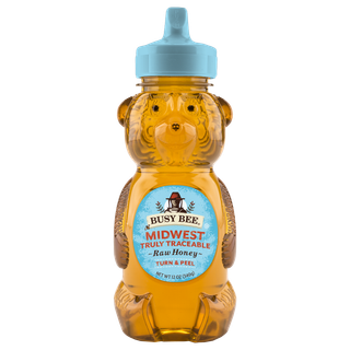 12 OZ RAW MIDWEST HONEY front