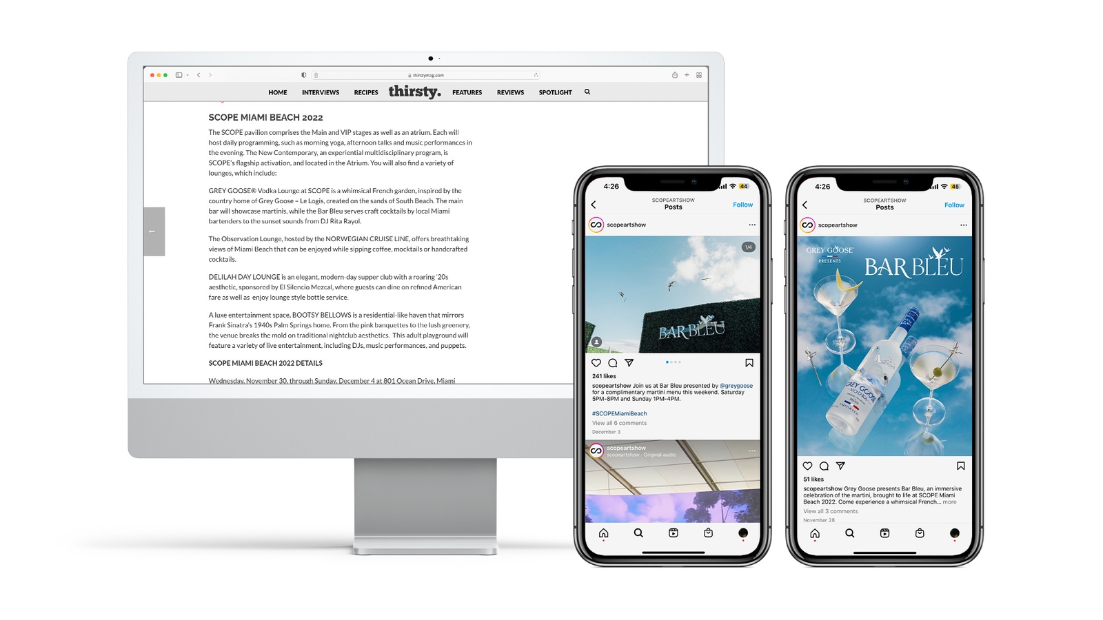 Grey Goose presents Bar Bleu, Art Basel 2022