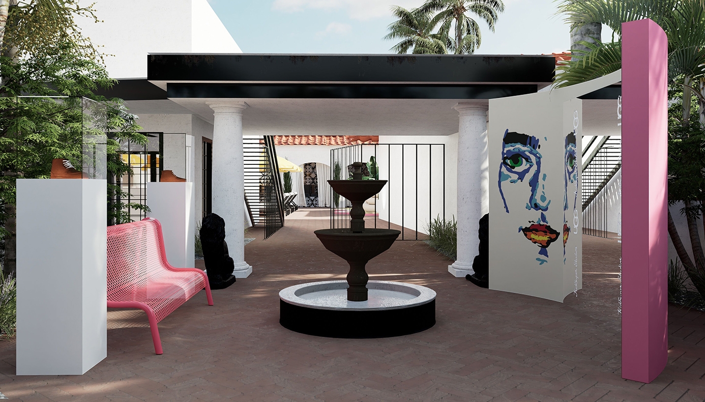 UGG Feel House Palm Springs Render Arrival Wall