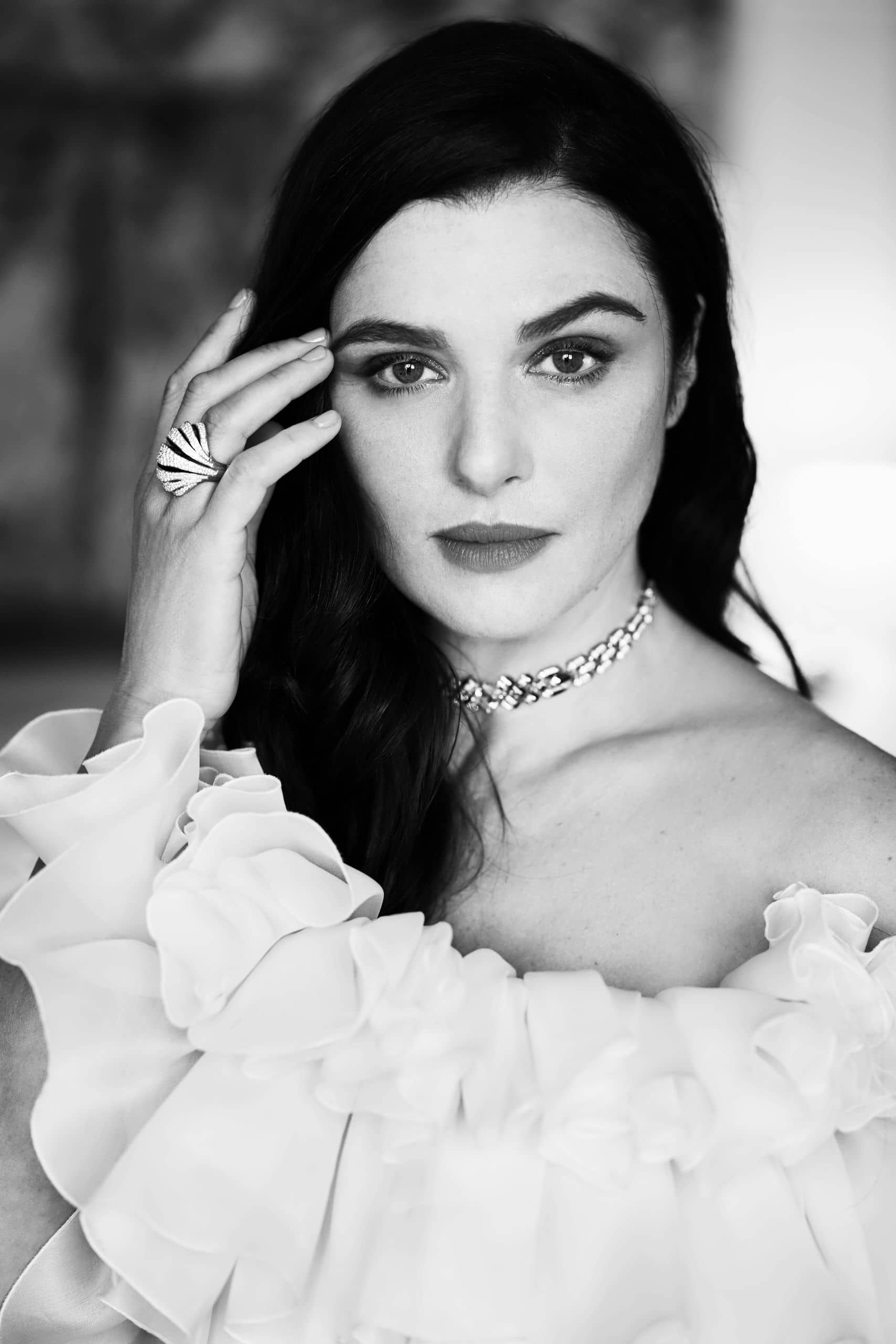rachel weisz cartier high jewelry ring and necklace