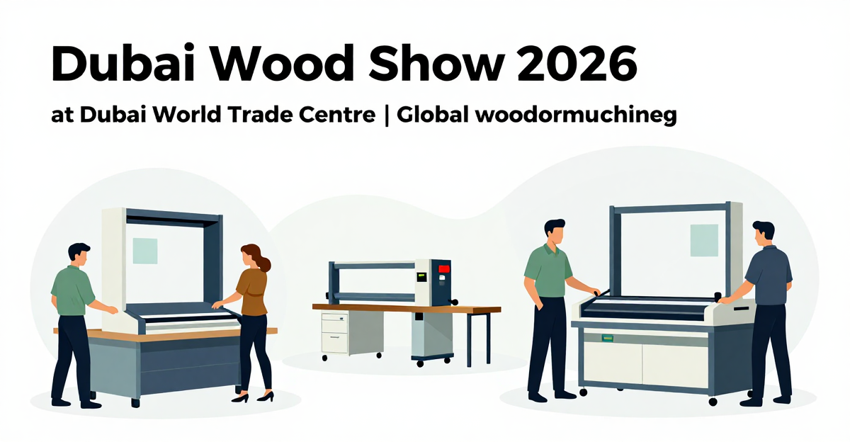 Dubai WoodShow 2026 opens at Dubai World Trade Centre as global woodworking machinery and timber Industry accelerates innovation, sustainability and construction demand — industry news illustration