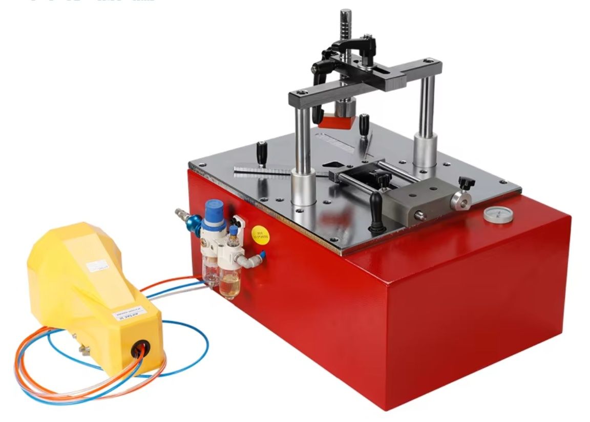 NN100 pneumatic bench underpinner — desktop V-nail frame joiner