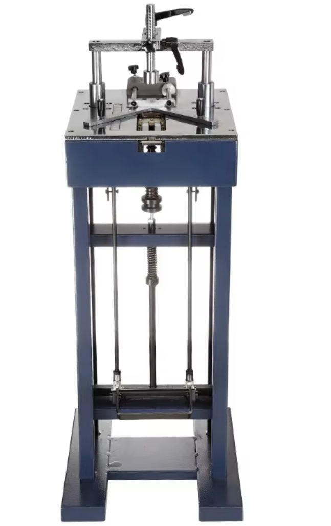 NN900 foot-pedal underpinner — manual V-nail frame joiner, no electricity or air required