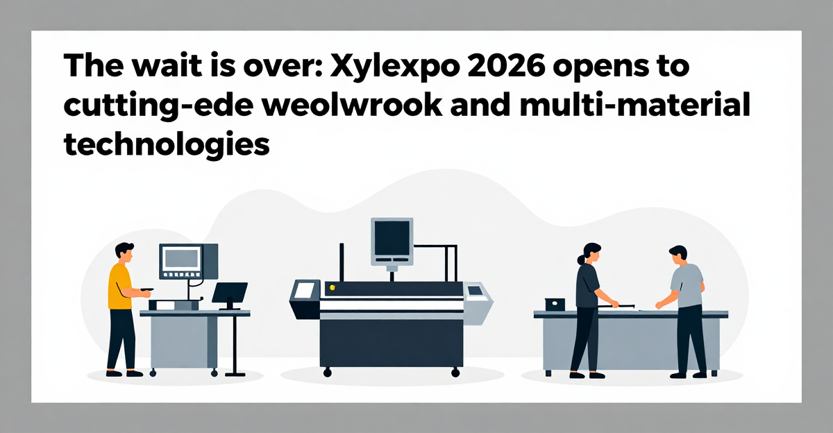 The wait is over: Xylexpo 2026 opens to showcase cutting-edge woodworking and multi-material technologies — industry news illustration