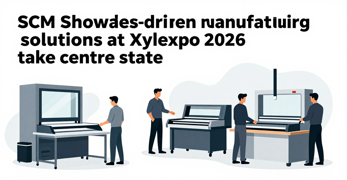SCM showcases data-driven manufacturing solutions at Xylexpo 2026 as advanced woodworking technologies take centre stage — industry news illustration
